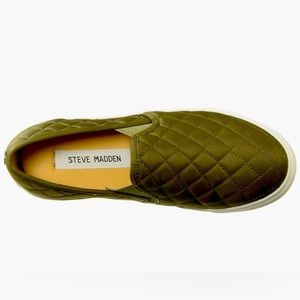 Army Green Steve Madden Slip On Sneakers (Size: 9.5M)